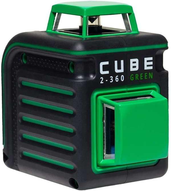 ADA CUBE 2-360 Green Linienlaser Ultimate (Bis 40m /70m, Stativ, Halterung, 3xAA, ±0,3mm/m, Koffer