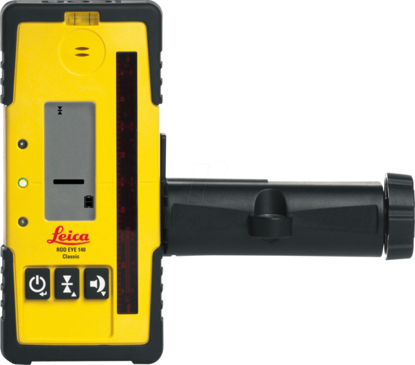 Leica Rod Eye 140 Empfänger mit Halterung für Rotationslaser mit rotem Laserstrahl
