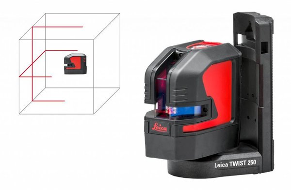 Leica Lino L2s - roter Linienlaser mit Leica TWIST 250 Adapter, Zieltafel und Etui