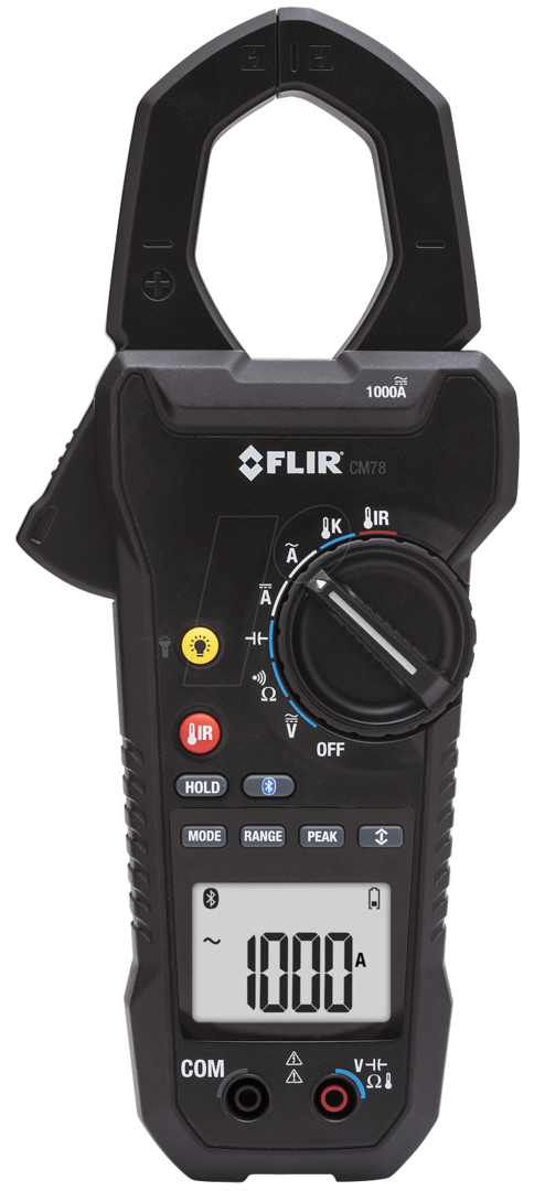 FLIR CM78 1000A Stromzange AC DC Datenlogger Bluetooth und IR-Thermometer