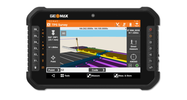 GeoMax Zenius 08 Feldcontroller, Android, 8" Bildschirm, 8GB RAM, 256GB, 5G, GPS, BDS, GLO, IP67